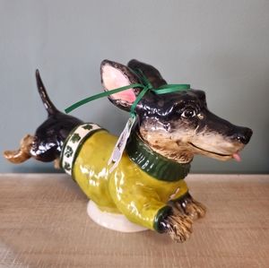 Blue Sky Clayworks Lucky the dachshund, weenie dog figurine